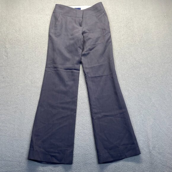 J.Crew Women's Charcoal Pants Size 2,Favorite Fit,100% Wool,Lined,Pockets,Zip - Picture 1 of 11